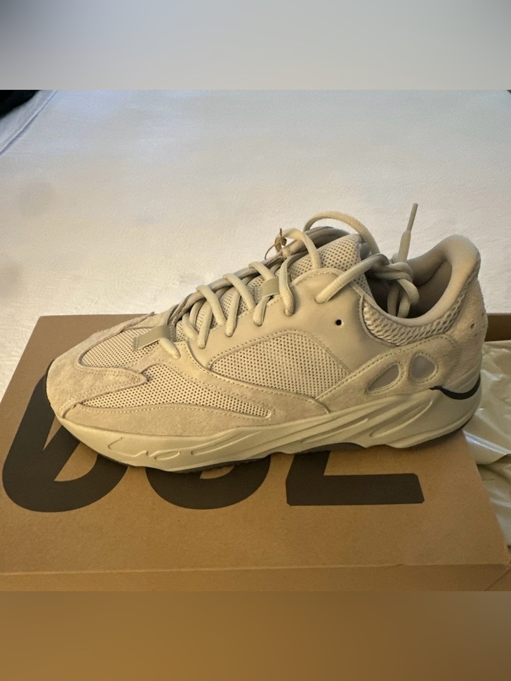 Yeezy boost 700 Men's Neutral Beige Suede Mesh Sneaker
